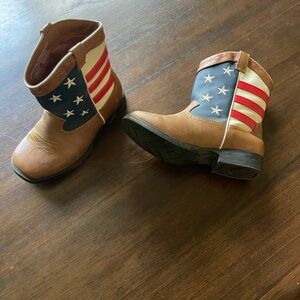 Patriotic Brown Ankle Boots